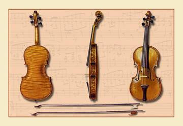 The Hellier Stradivarius and Two Old Bows 20x30 poster