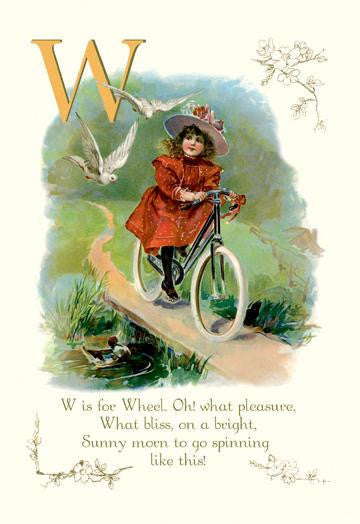 W is for Wheel 20x30 poster