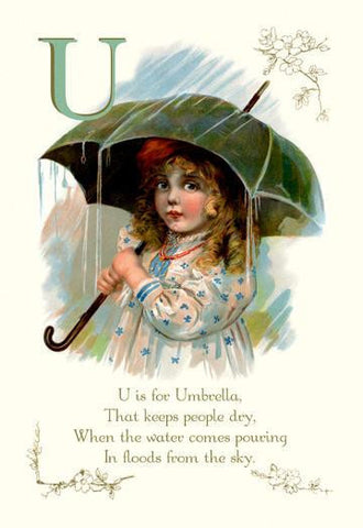 U is for Umbrella 20x30 poster