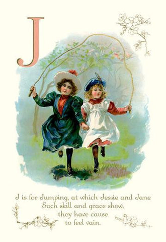 J is for Jumping 20x30 poster