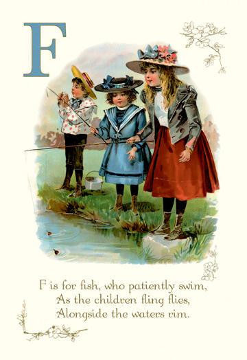 F is for Fish 20x30 poster