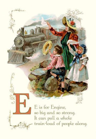 E is for Engine 20x30 poster