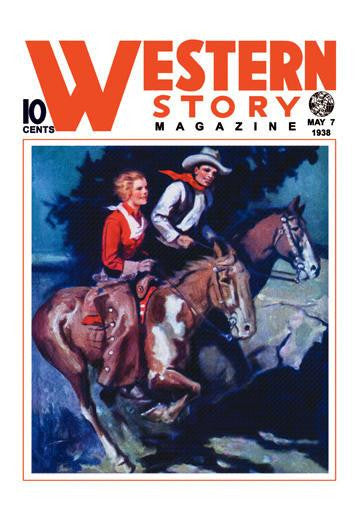 Western Story Magazine: On the Range 20x30 poster