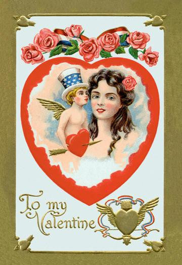 All American Patriotic Valentine 20x30 poster