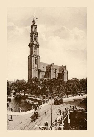 Westmarkt met Westerkerk, Amsterdam 20x30 poster