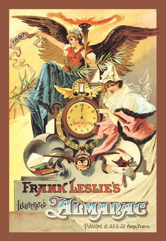 Frank Leslie&#39;s Illustrated Almanac: Happy New Year, 1887 20x30 poster