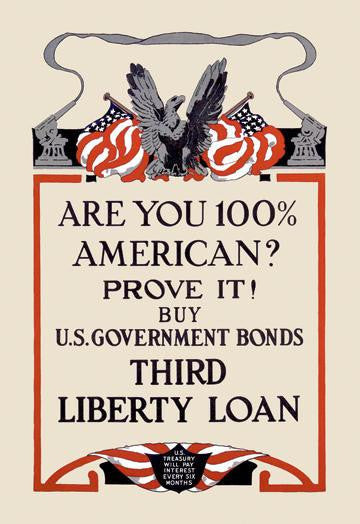 Are You 100% American? Prove It! 20x30 poster