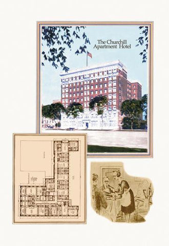 The Churchill Apartment Hotel 20x30 poster