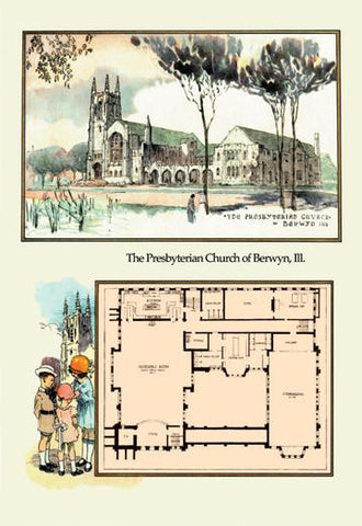 The Presbyterian Church of Berwyn, Ill. 20x30 poster