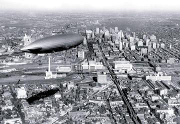 Zeppelin Above Philadelphia 20x30 poster