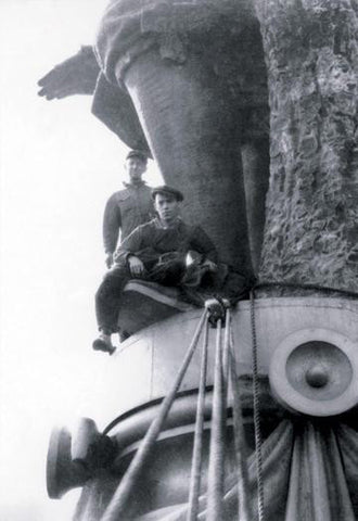 Two Men on William Penn Statue, Philadelphia, PA 20x30 poster