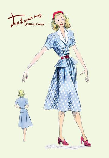 Daytime Dress in Plaid 20x30 poster