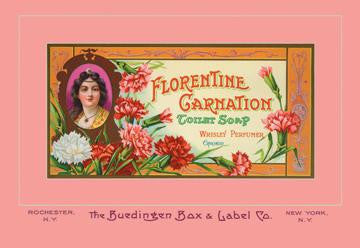 Florentine Carnation Toilet Soap 20x30 poster