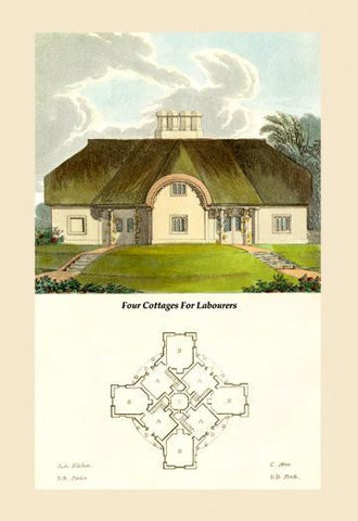 Four Cottages for Labourers 20x30 poster