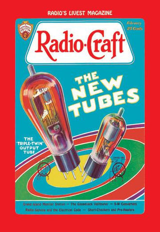 Radio Craft: The Triple-Twin Output Tube 20x30 poster