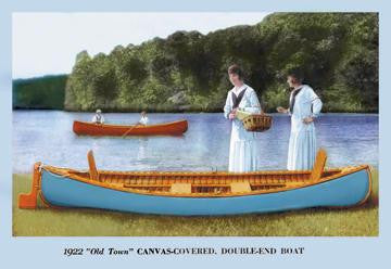 Canvas-Covered, Double-End Boat 20x30 poster