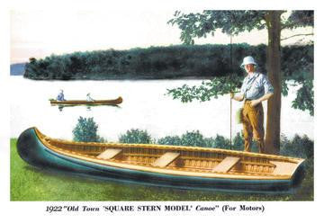 Square Stern Model&#39; Canoe 20x30 poster