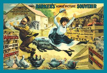 Barker&#39;s Komic Picture Souvenir: Farm Ruckus 20x30 poster