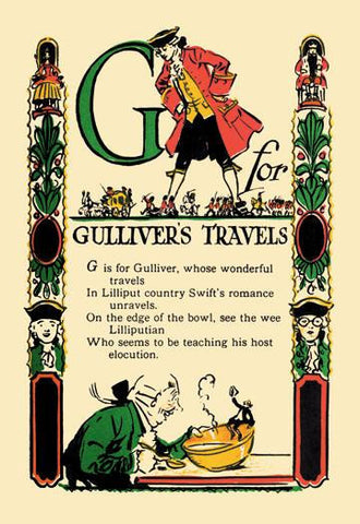 G for Gulliver&#39;s Travels 20x30 poster