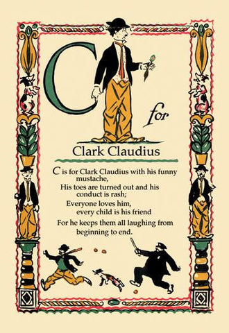 C for Clark Claudius 20x30 poster