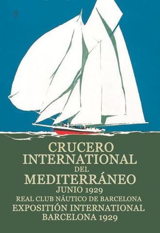 Crucero International del Mediterraneo 20x30 poster