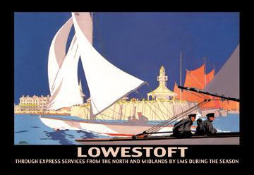 Lowestoft: Through Express Services from the North and Midlands by LMS During the Season 20x30 poster