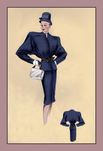 Navy Cardigan Suit 20x30 poster