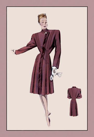 Burgundy Dressy Coat 20x30 poster