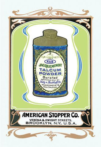 K&B Jacqueminot Talcum Powder 20x30 poster