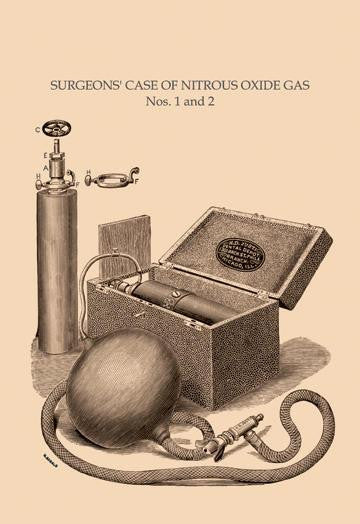 Surgeon&#39;s Case of Nitrous Oxide Gas Nos. 1 and 2 20x30 poster