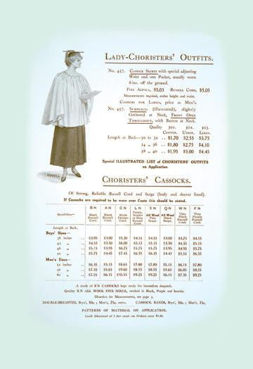 Lady-Choristers&#39; Outfits 20x30 poster