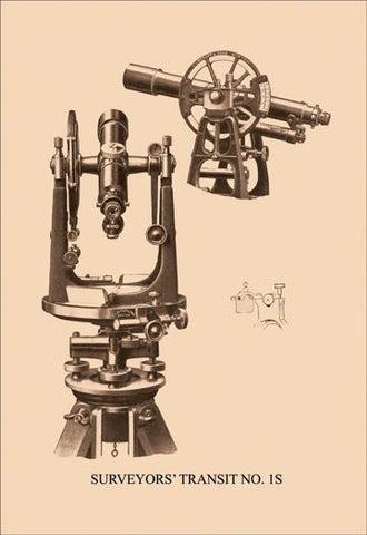 Surveyors&#39; Transit No. 1S 20x30 poster