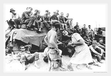 Red Cross Worker in Vietnam with Soldiers 20x30 poster