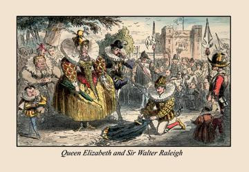 Queen Elizabeth and Sir Walter Raleigh 20x30 poster