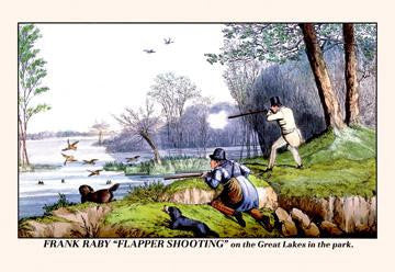 Frank Raby Flapper Shooting on the Great Lakes in the Park 20x30 poster