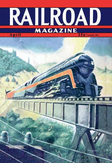 Railroad Magazine: The Speedy Future of Railroading, 1942 20x30 poster