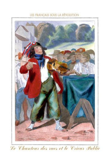 Le Chanteur des Rues et Le Crieur Public 20x30 poster