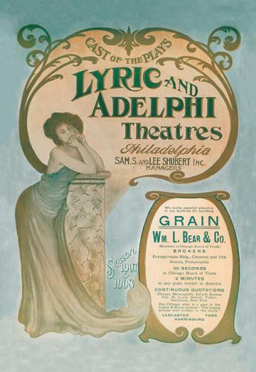 Lyric And Adelphi Theatres 20x30 poster