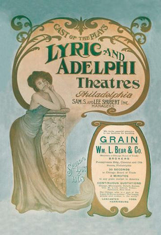 Lyric And Adelphi Theatres 20x30 poster