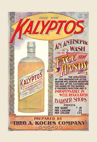 Kalyptos Antiseptic Wash for Barber Shops 20x30 poster