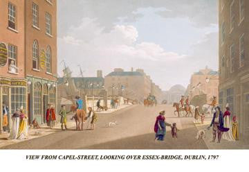 View from Capel-Street, Looking over Essex-Bridge, Dublin, 1797 20x30 poster