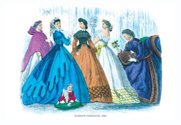 Godey&#39;s Fashions for February 1865 20x30 poster