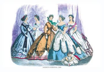 Godey&#39;s Fashions for December 1865 20x30 poster