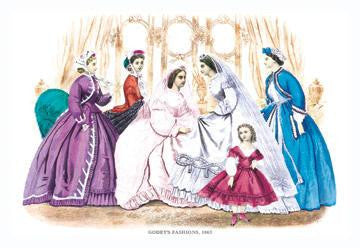 Godey&#39;s Fashions for January 1865 20x30 poster