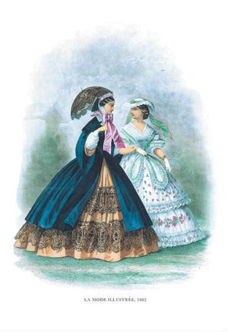 La Mode Illustree: Taking a Stroll 20x30 poster