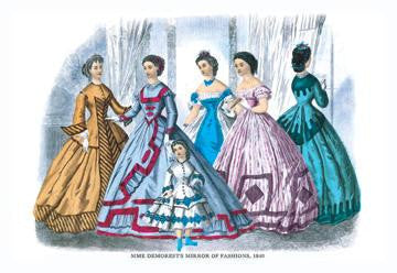 Mme. Demorest&#39;s Mirror of Fashions, 1840 #7 20x30 poster