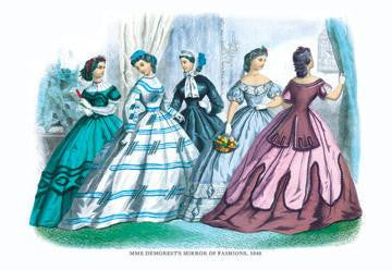 Mme. Demorest&#39;s Mirror of Fashions, 1840 #4 20x30 poster