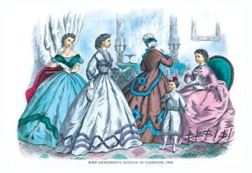 Mme. Demorest&#39;s Mirror of Fashions, 1840 #10 20x30 poster