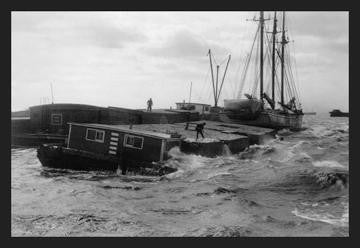 Barge in High Wind 20x30 poster