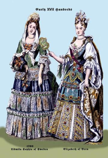 Zidmila Sophia of Sweden and Elizabeth of Bern, 18th Century 20x30 poster